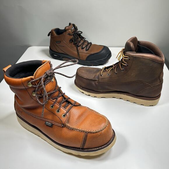 Lot 3 Men’s 12 Work Boots Red Wing 2440 Irish Setter 83632 Reebok Safety Toe main image 10